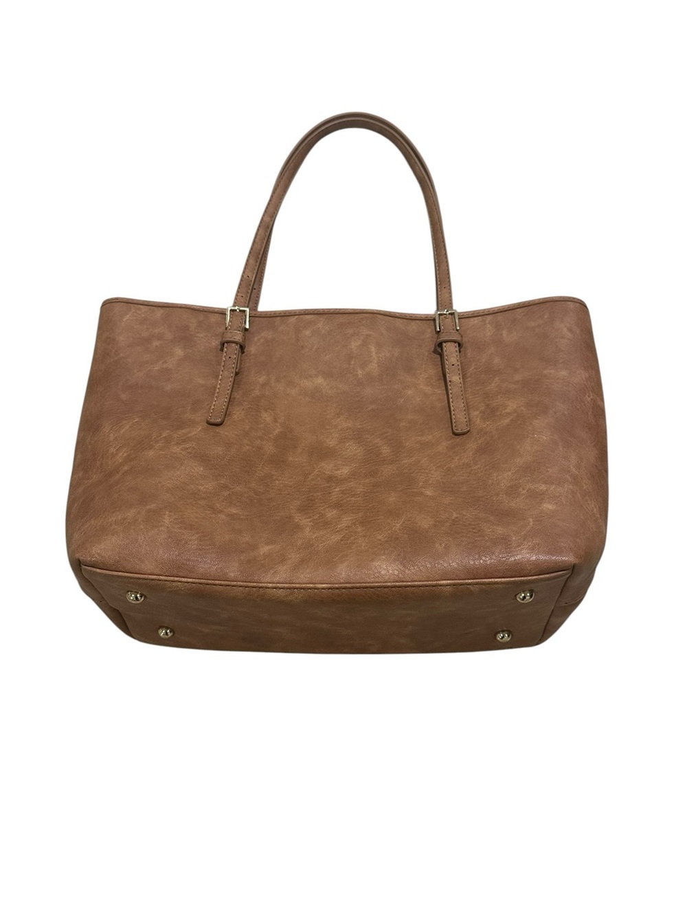 Urban Expressions. Brown Faux Leather Tote Bag - Picture 3 of 11